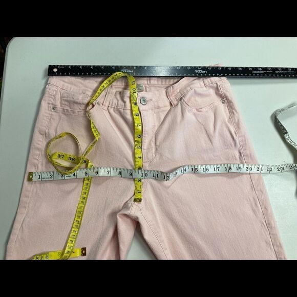 VINTAGE AMERICA BLUES, BOHO Crop, Women’s pink Jeans, Size 14,Stretchy,5 Pocket - Picture 11 of 11